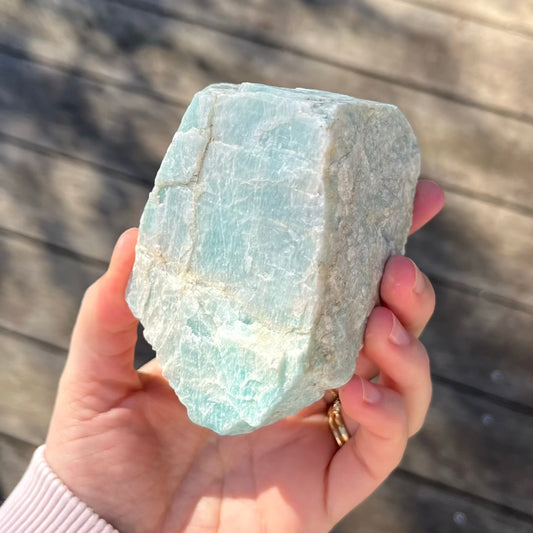 Amazonite Large Raw Stone - Calm, Empowering