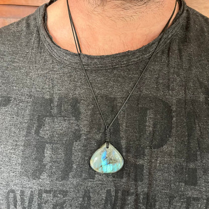 Labradorite Pear Shape Pendant - ONE OF A KIND