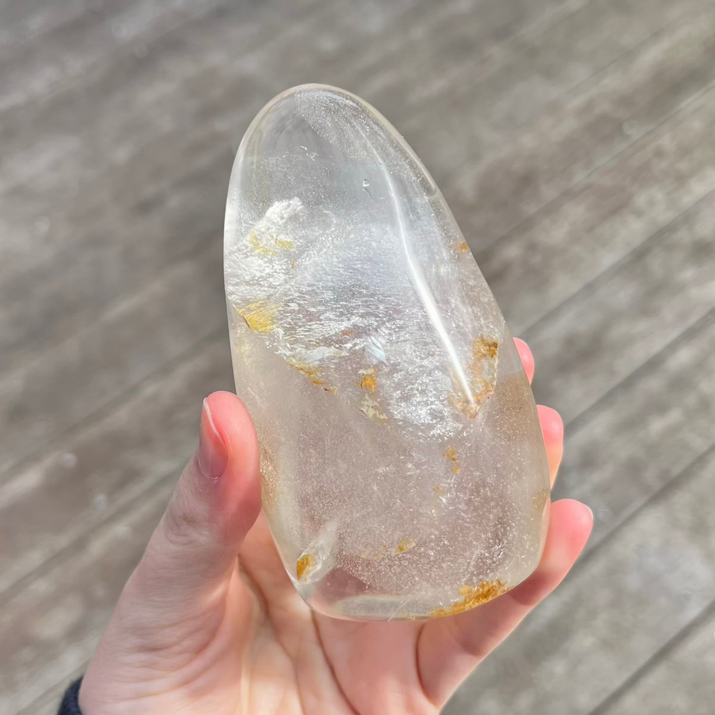 Hematoid Quartz Freeform Crystal - Clarity, Grounding