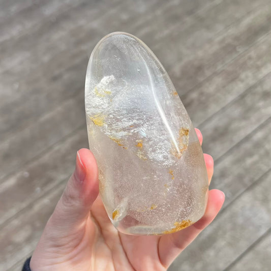 Hematoid Quartz Freeform Crystal - Clarity, Grounding