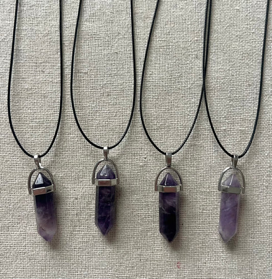 Energy Point Pendant - Amethyst