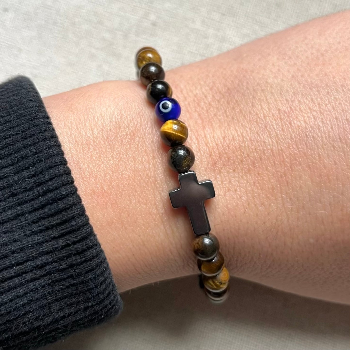 Mati Evil Eye Bracelet - Tiger Eye
