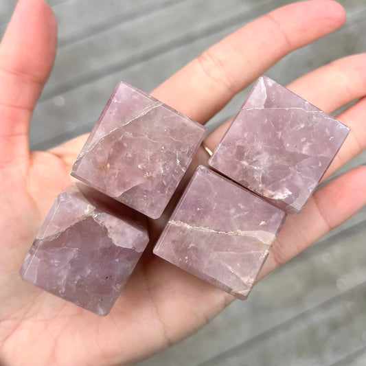 Rose Quartz Cube Crystal - Loving, Nurturing, Harmonizing
