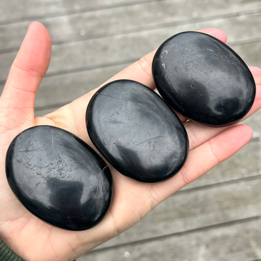 Shungite Palm Stone Crystal - Protection, Grounding, Purifying