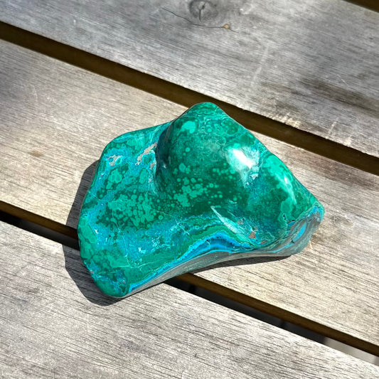 Malachite Chrysocolla Small Polished Crystal - Empowerment, Healing, Balance