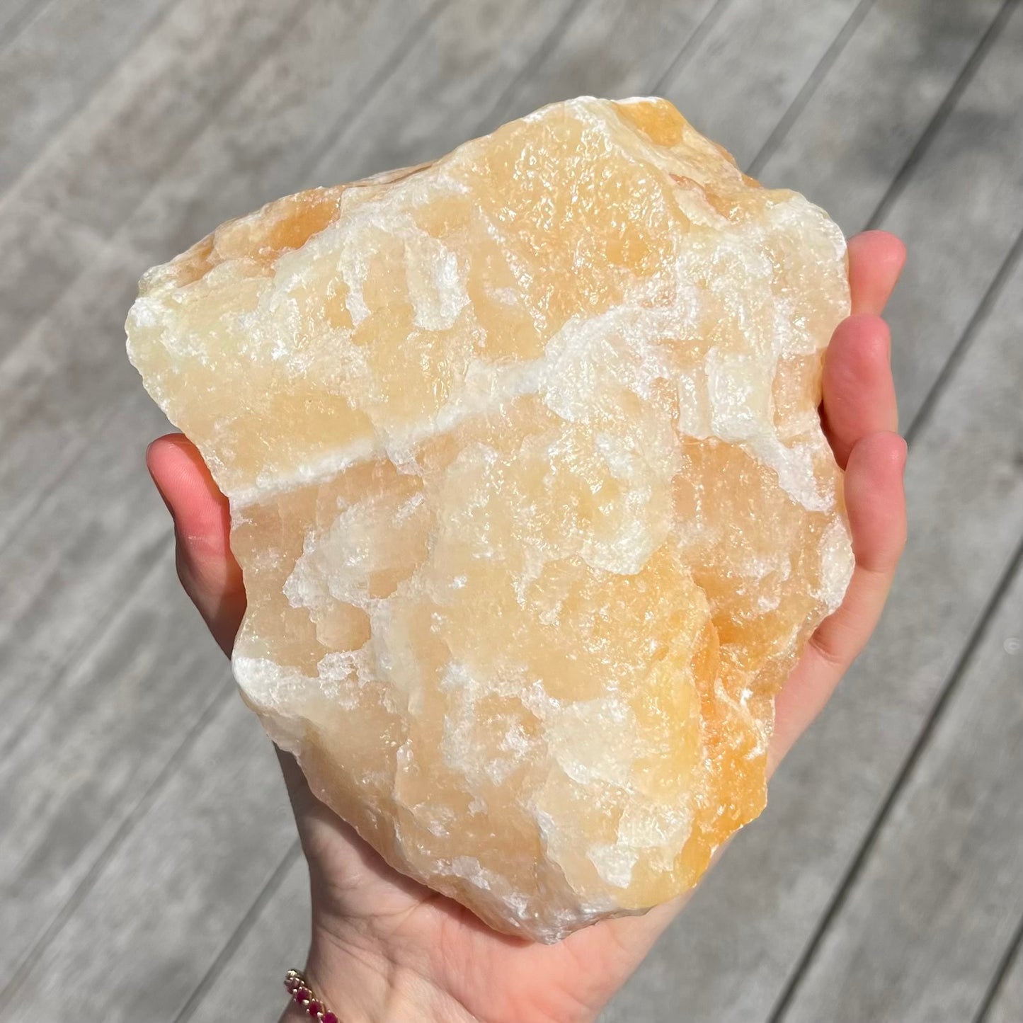 Orange Calcite XL Raw Crystal - Creativity, Vitality, Joy