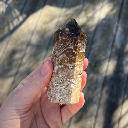 Travertine Medium Point Crystal - Balance, Grounding