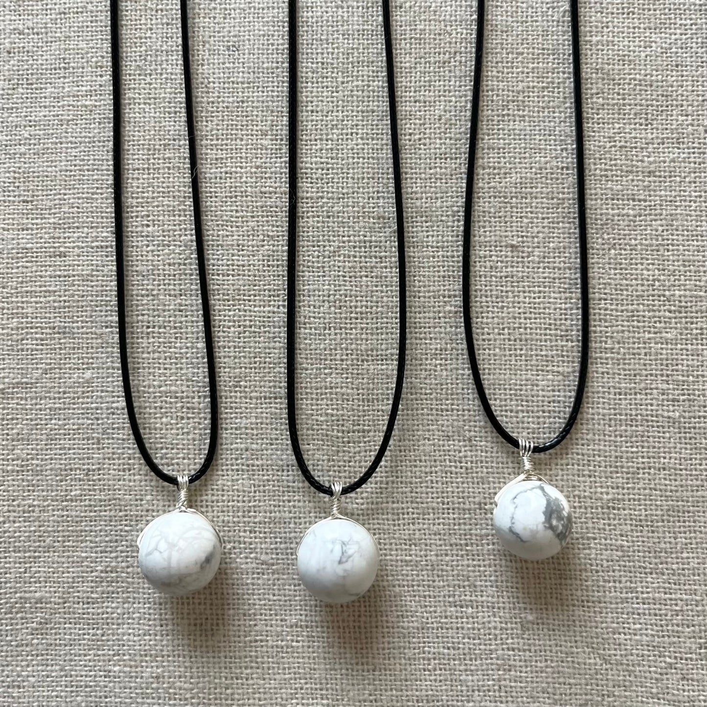 Sphere Pendant - Howlite