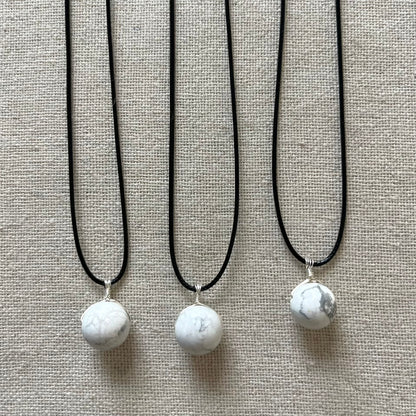 Sphere Pendant - Howlite