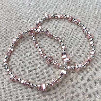 Pretty Protection Bracelet - Pink Hematite