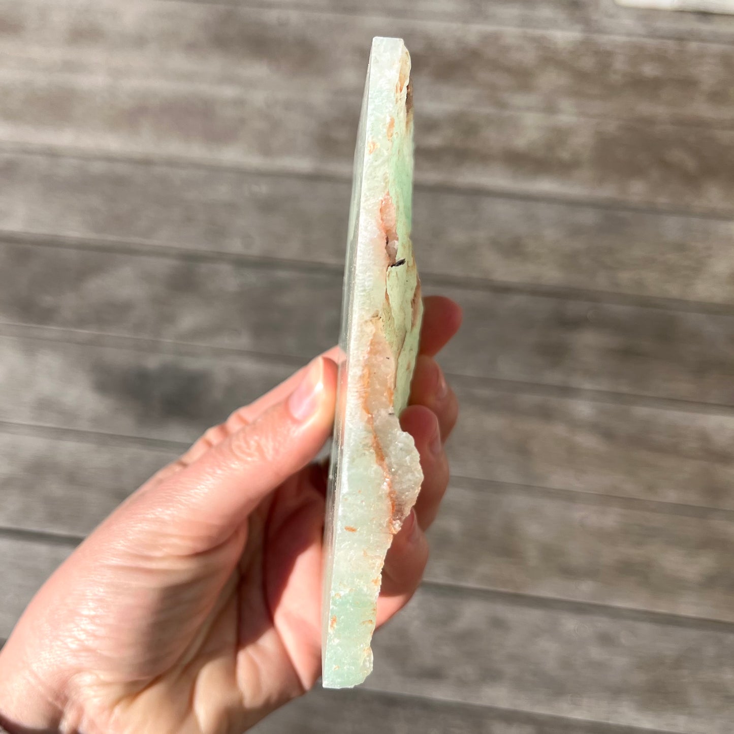 Green Aventurine Large Slab Crystal - Lucky, Positivity, Uplifting
