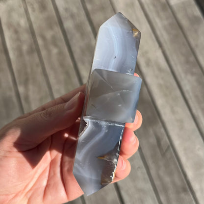 Agate XL Cross Crystal - Grounding, Harmonising, Protective