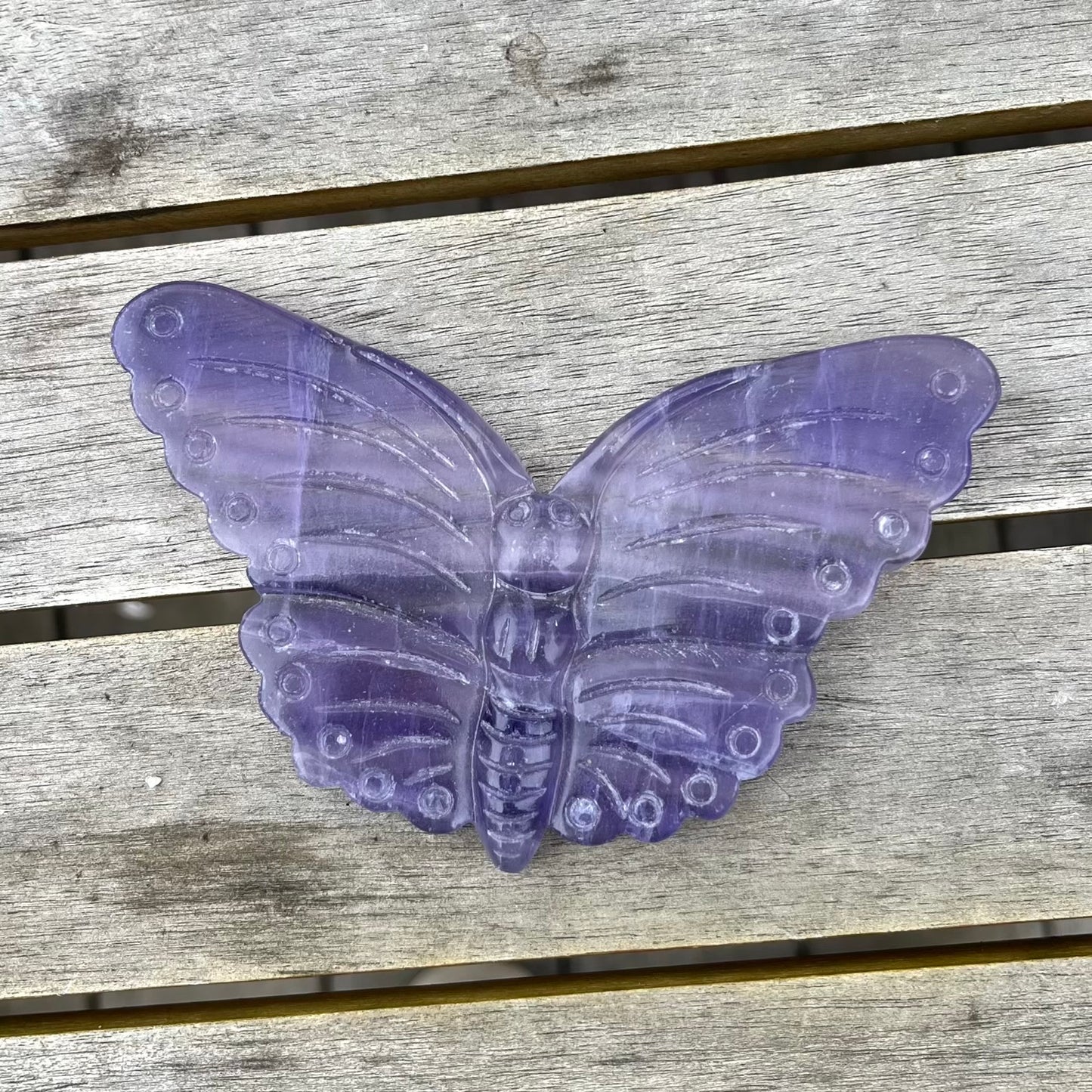 Purple Fluorite Butterfly Crystal - Clarifying, Transformative, Harmonising