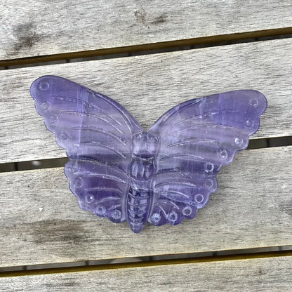 Purple Fluorite Butterfly Crystal - Clarifying, Transformative, Harmonising