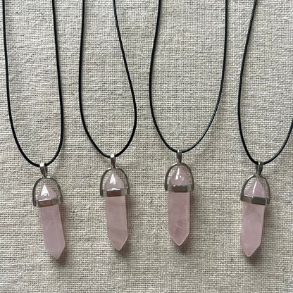 Energy Point Pendant - Rose Quartz