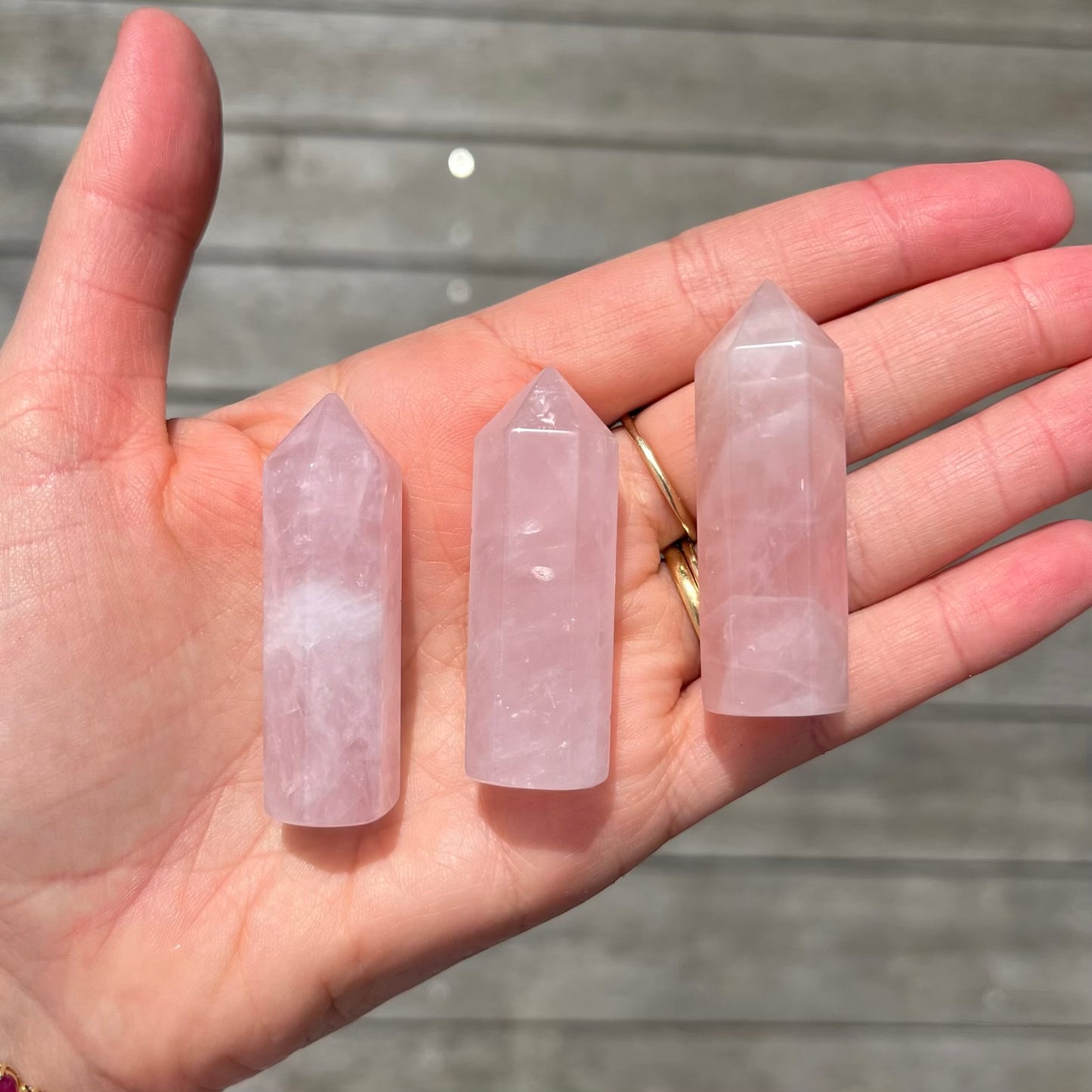 Rose Quartz Mini Tower Crystal - Love, Compassion, Peace