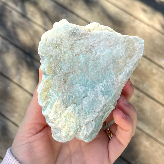 Amazonite Large Raw Stone - Calm, Empowering