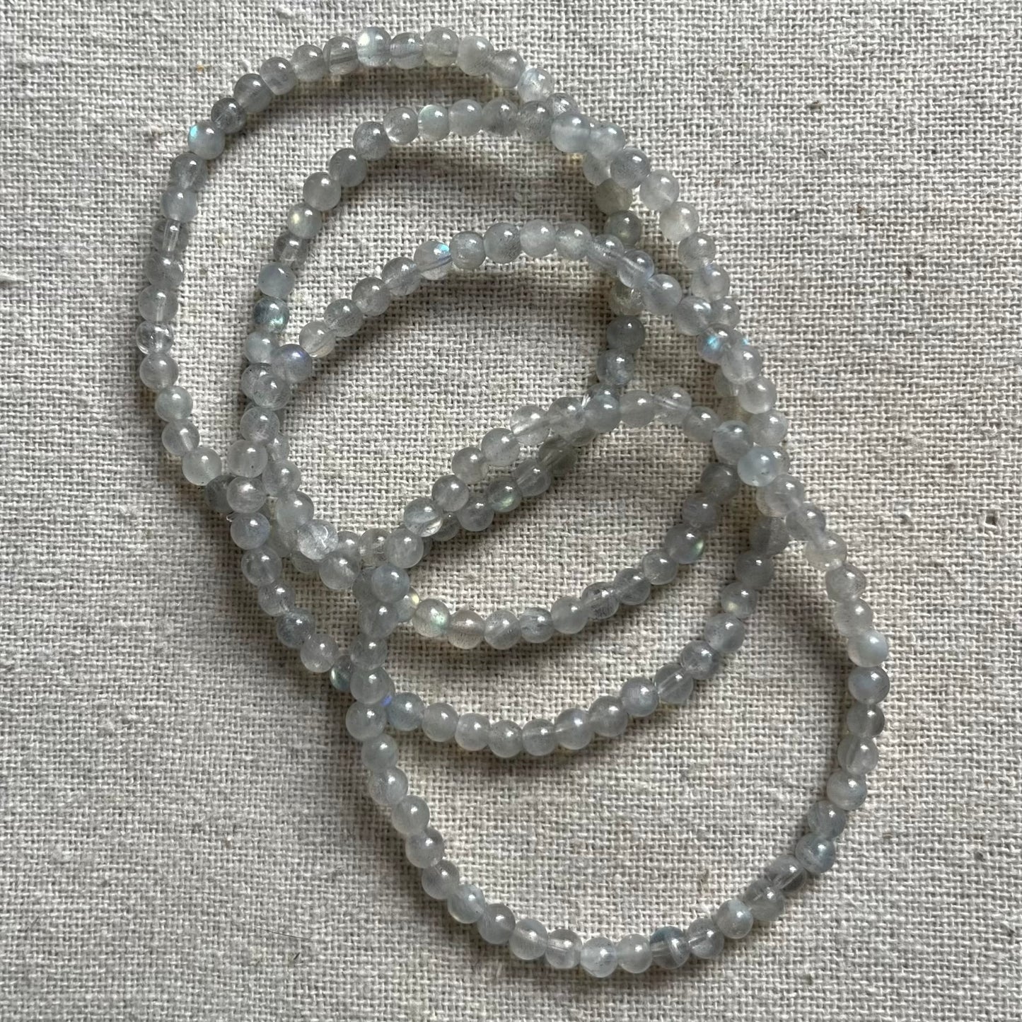 Labradorite 4mm Beaded Bracelet - Magic
