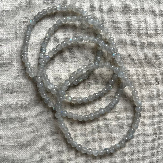 Labradorite 4mm Beaded Bracelet - Magic