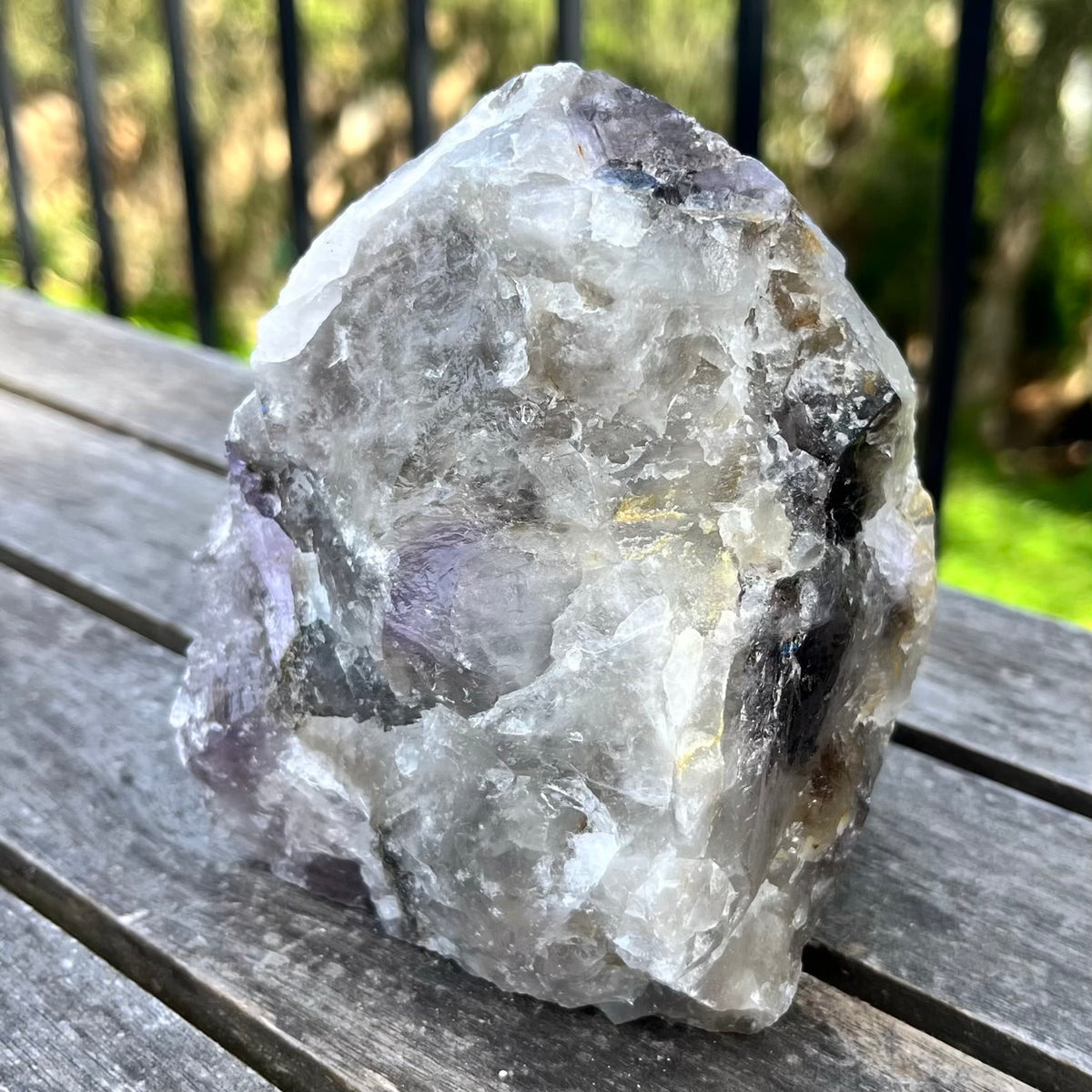 Smoky Amethyst Large Base-Cut Crystal – Calm, Protection & Balance