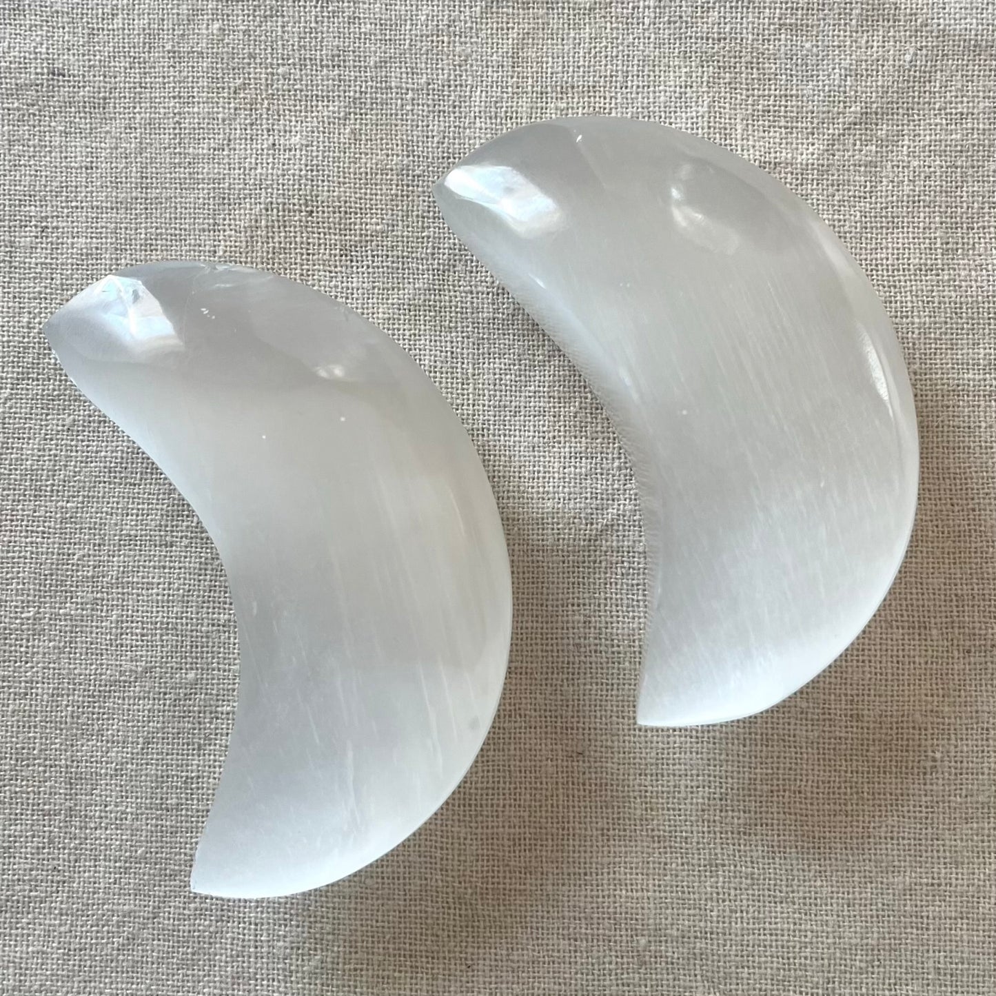 Selenite Moon Crystal - High Vibe, Protection, Spiritual Connection