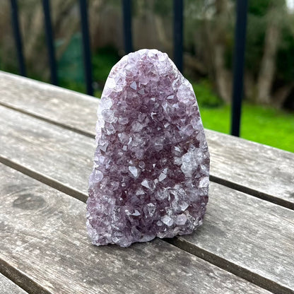 Amethyst Medium Base-Cut Crystal -  Calm, Protection & Balance