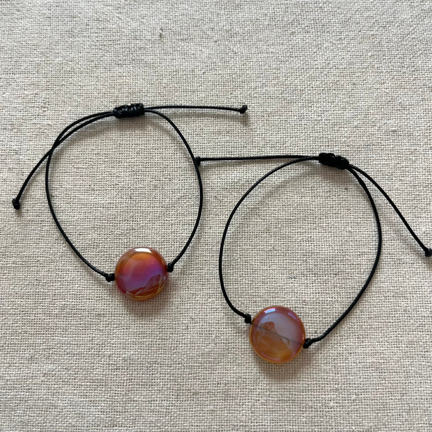 Circle Cord Bracelet - Aura Carnelian
