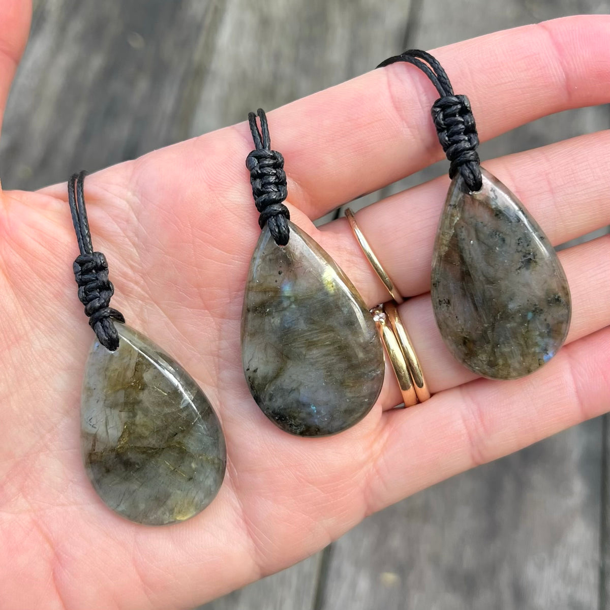 Labradorite Teardrop Pendant - Magic