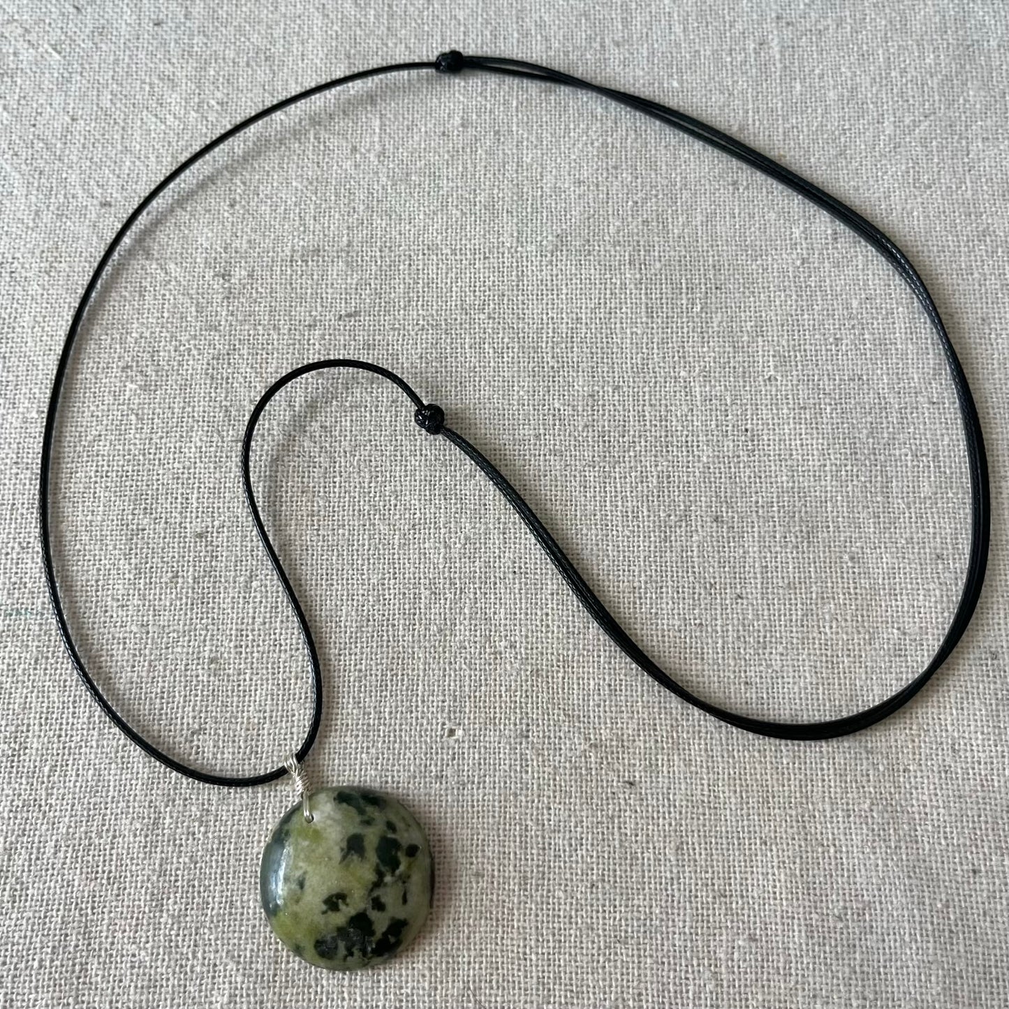 Serpentine Cabochon Pendant - ONE OF A KIND