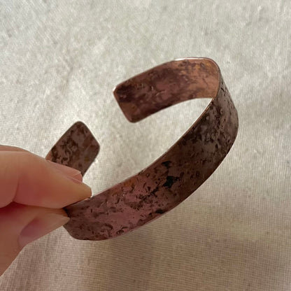 Copper Cuff Wide Bracelet - Energy, Vitality, Balance