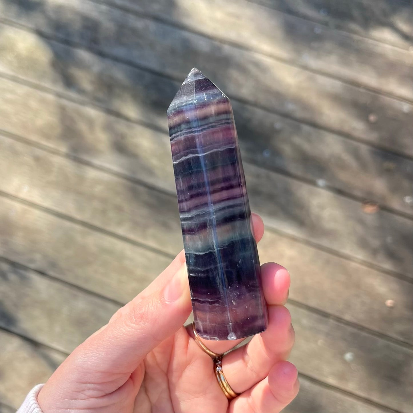 Fluorite Medium Tower Crystal - Vibrant, Clarifying, Uplifting