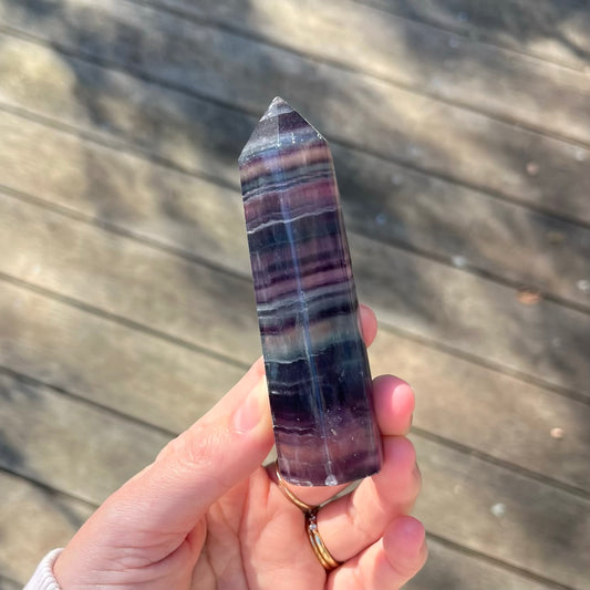 Fluorite Medium Tower Crystal - Vibrant, Clarifying, Uplifting