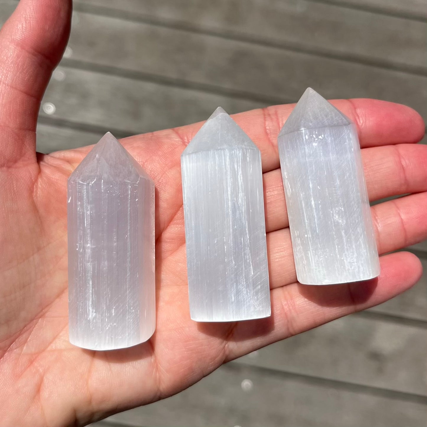 Selenite Small Point Crystal - High Vibe, Protection, Spiritual Connection