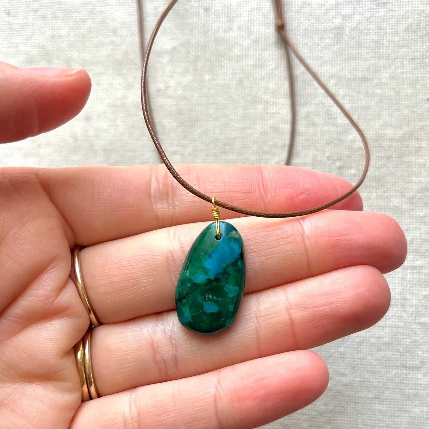 Empower Pendant - Malachite Chrysocolla