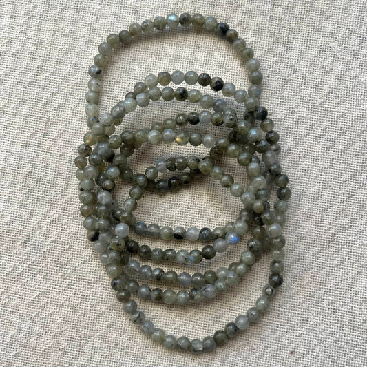 Labradorite 4mm Beaded Bracelet - Magic