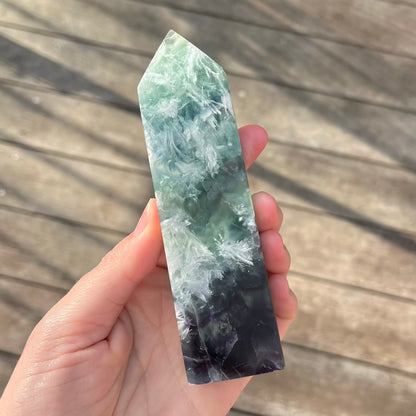 Candy Fluorite Large Tower Crystal - Vibrant, Clarifying, Uplifting
