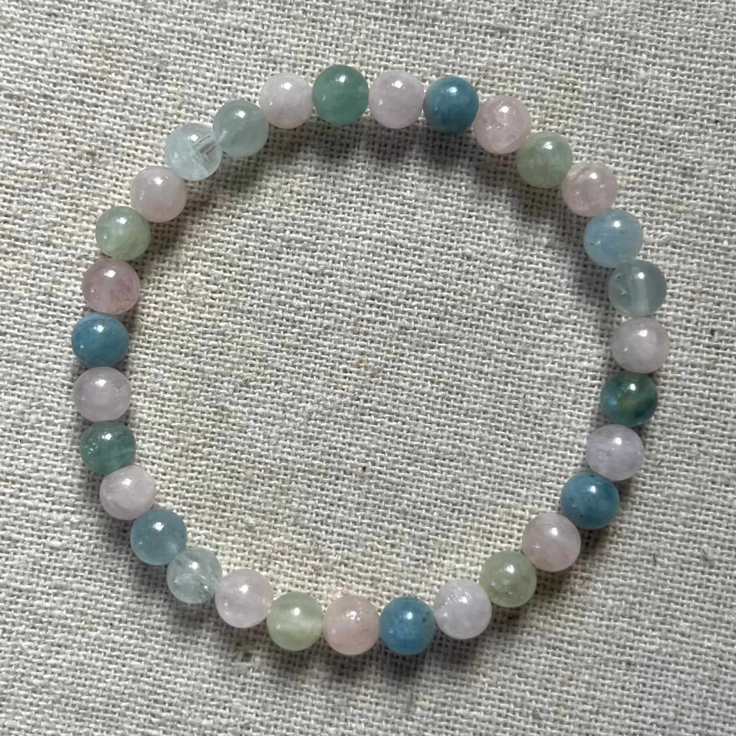 Morganite 6mm Beaded Bracelet - Divine Love