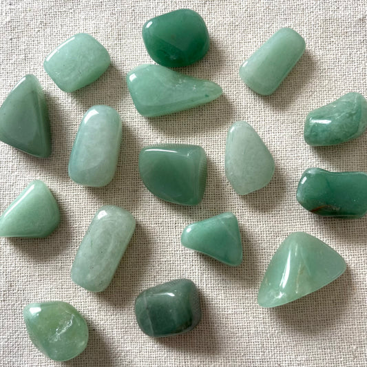 Green Aventurine Tumble Stone - Abundance, Heart Healing