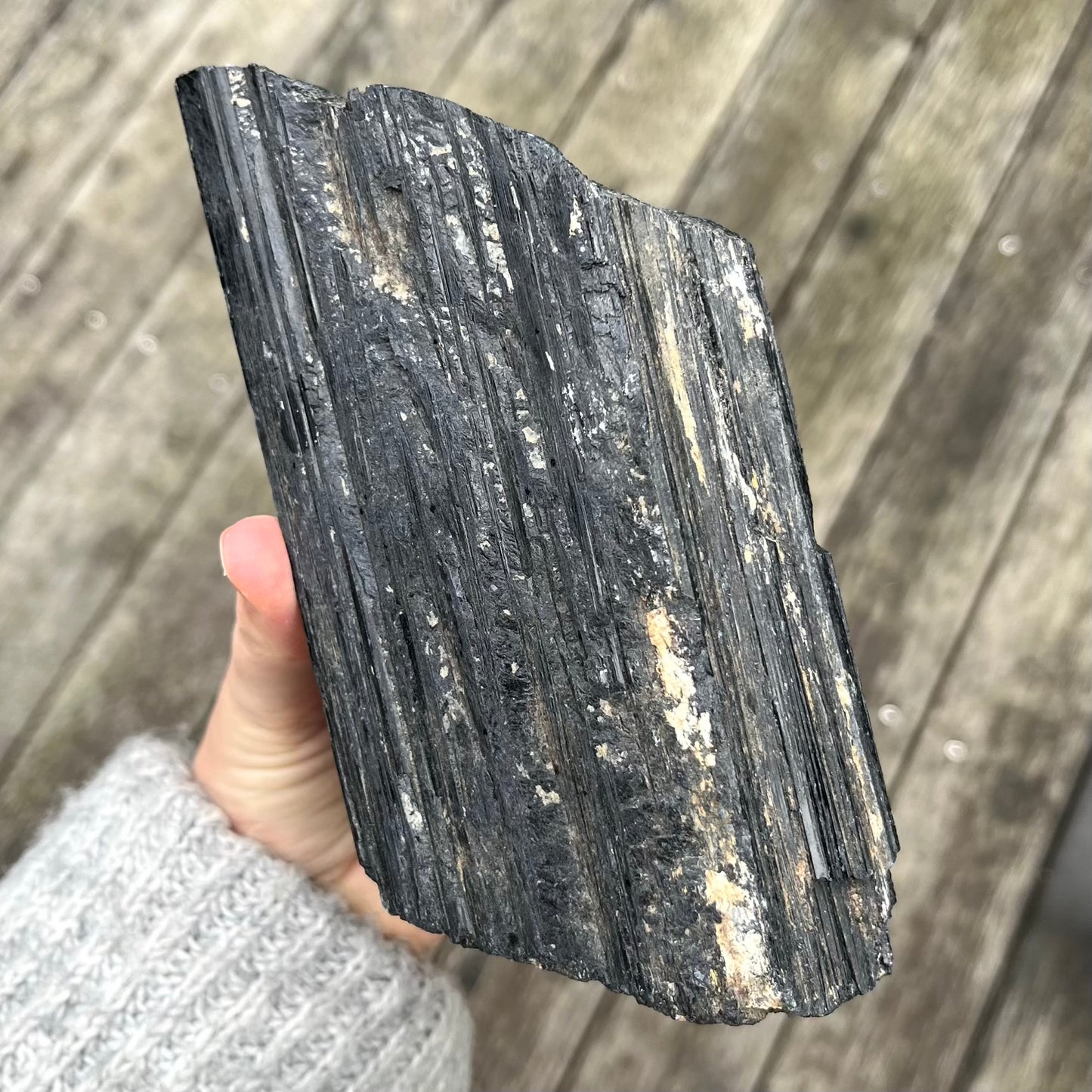 Black Tourmaline XL Raw Crystal - Protection