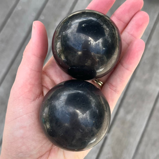 Shungite Small Sphere Crystal - Protection, Purification, Grounding