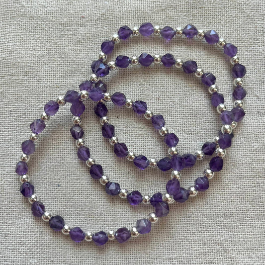 Facet Geo Bracelet - Amethyst