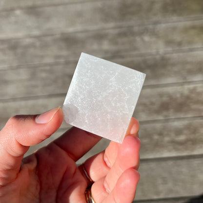 Selenite Small Pyramid Crystal - High Vibe, Protection, Spiritual Connection