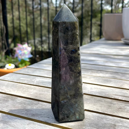 Labradorite Large Tower Crystal - Protective, Mystical, Transformative