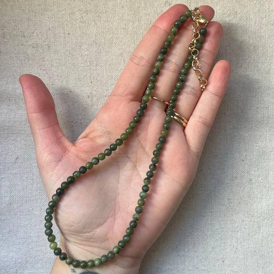 Serpentine 4mm Beaded Necklace - Transformation