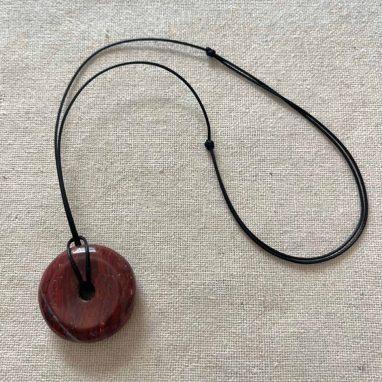 Circle of Light Pendant - Red Jasper