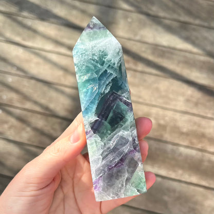 Candy Fluorite Large Tower Crystal - Vibrant, Clarifying, Uplifting