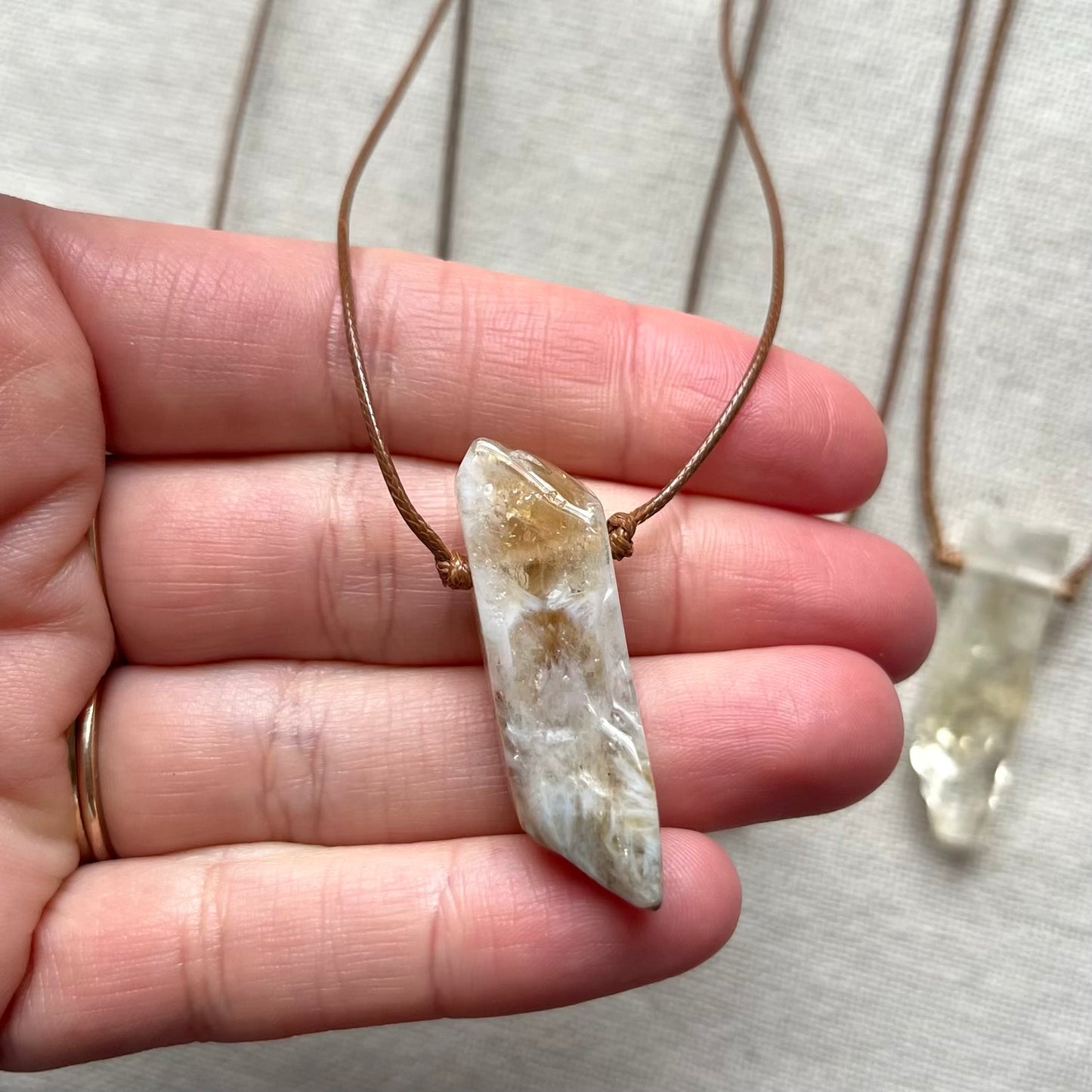 Rock Pendant - Citrine