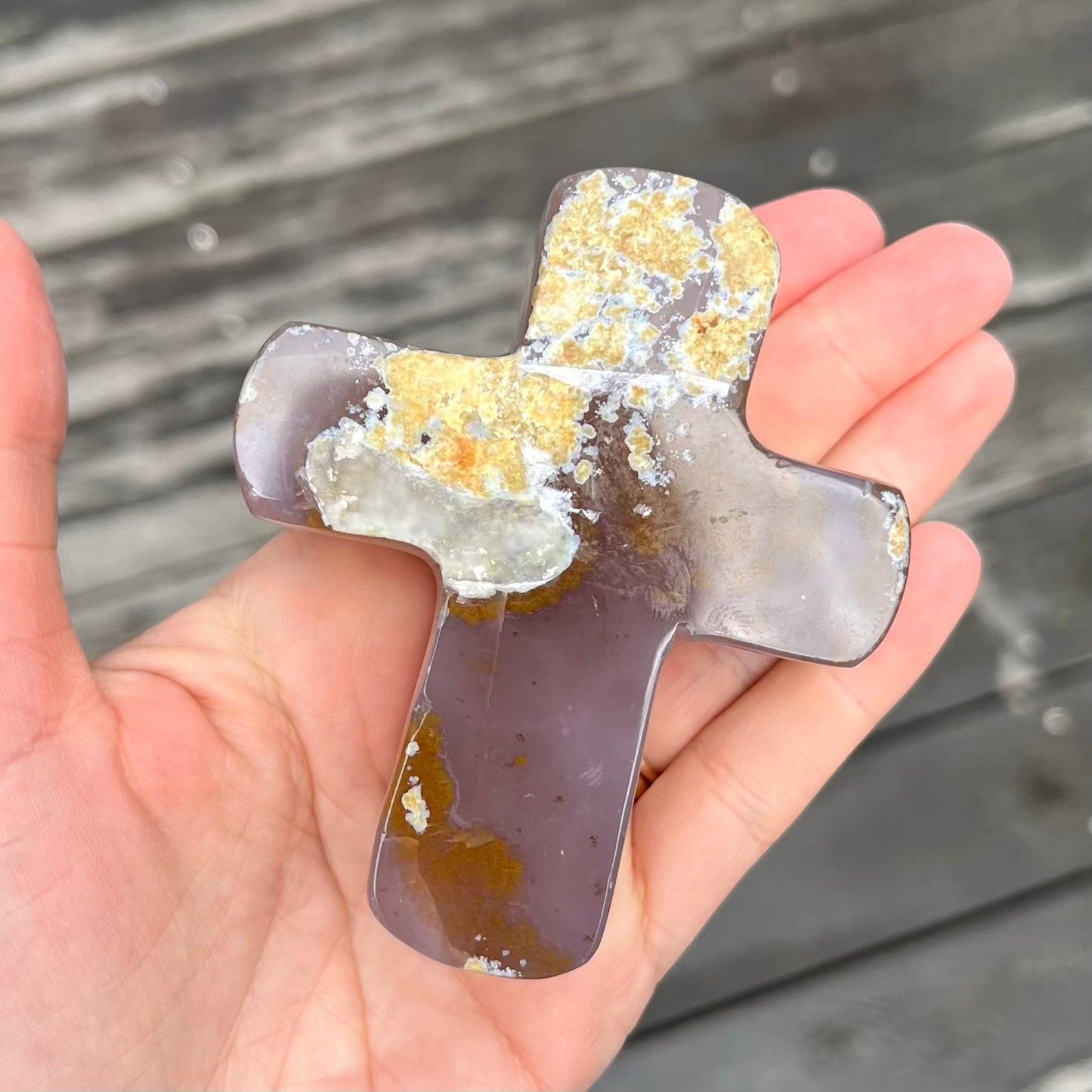 Agate Large Cross Crystal - Grounding, Harmonising, Protective