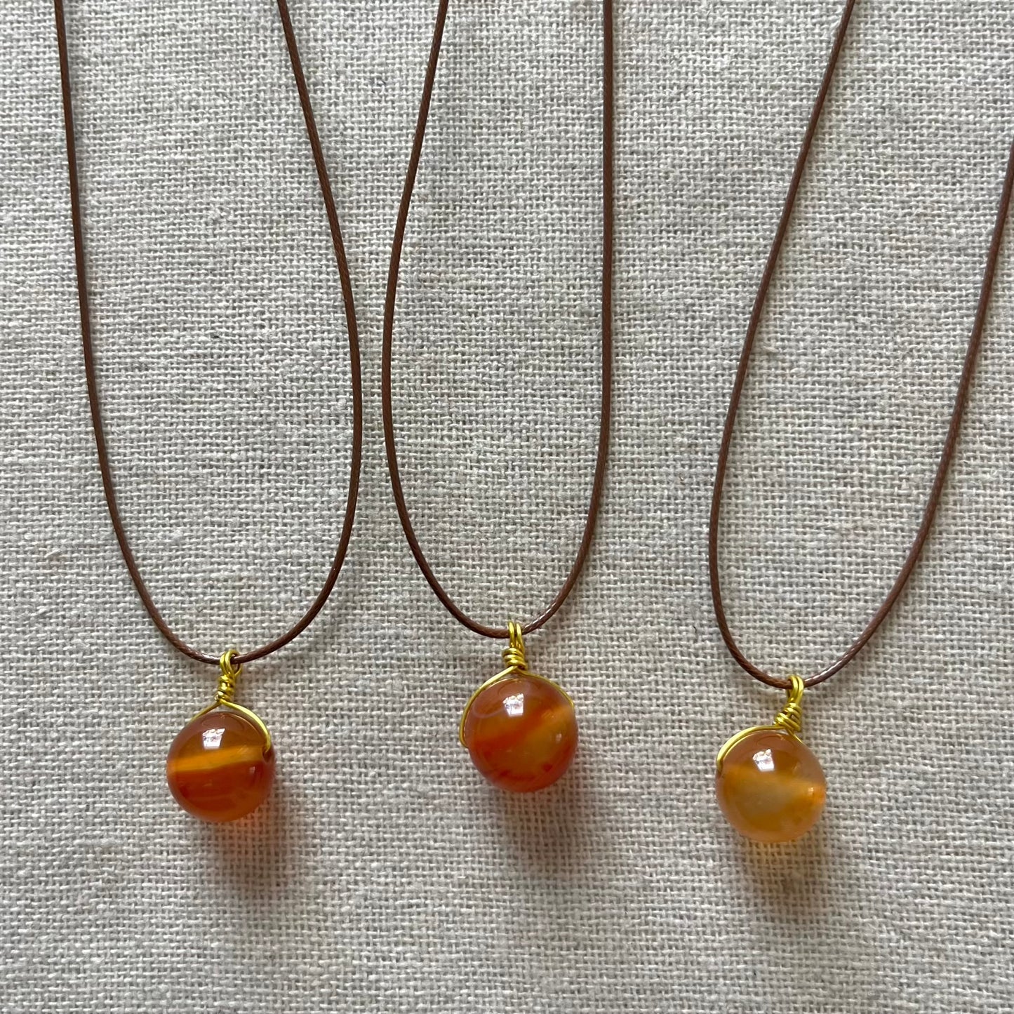 Sphere Pendant - Carnelian