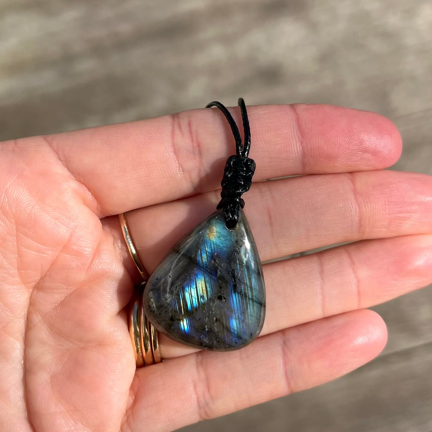 Labradorite Teardrop Small Pendant - ONE OF A KIND